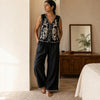 Onyx Embroidered Cotton Vest Co-Ord Set