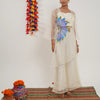 Ivory Iris Hand-Painted Organza