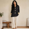 Noir Polka Dot Shell-Tassel Tunic Set