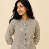 Monochrome Micro-Boho Block Printed Cotton Kurti