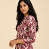 Mauve Ikat Print Cotton Kurti
